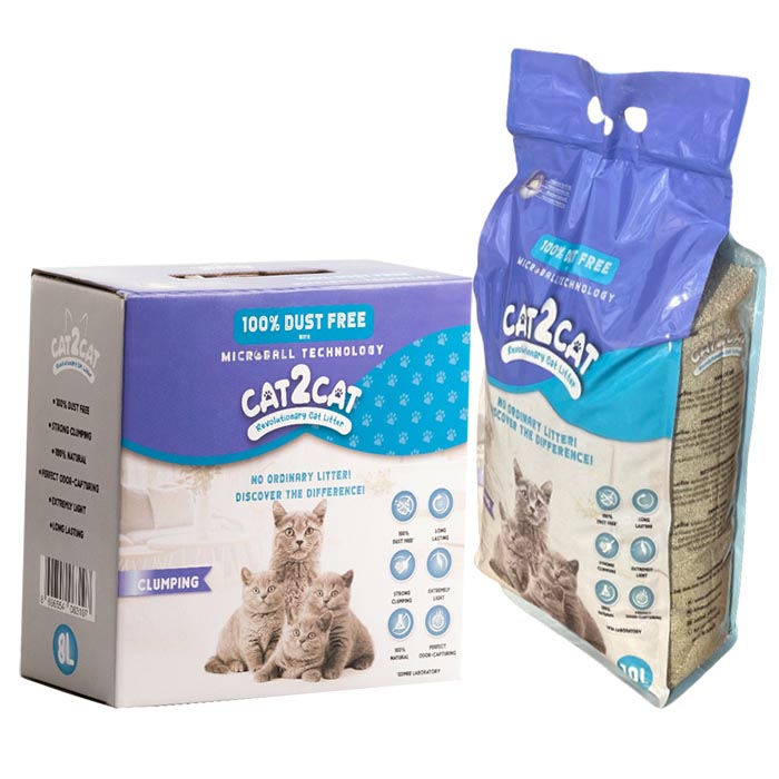 %100 Dust Free Clumping Cat Litter Cat2Cat
